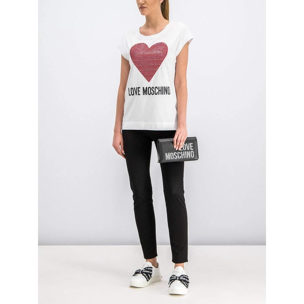 商品Moschino|Love Moschino heart embossed stitching logo  Tops & T-Shirt,价格¥776,第4张图片详细描述