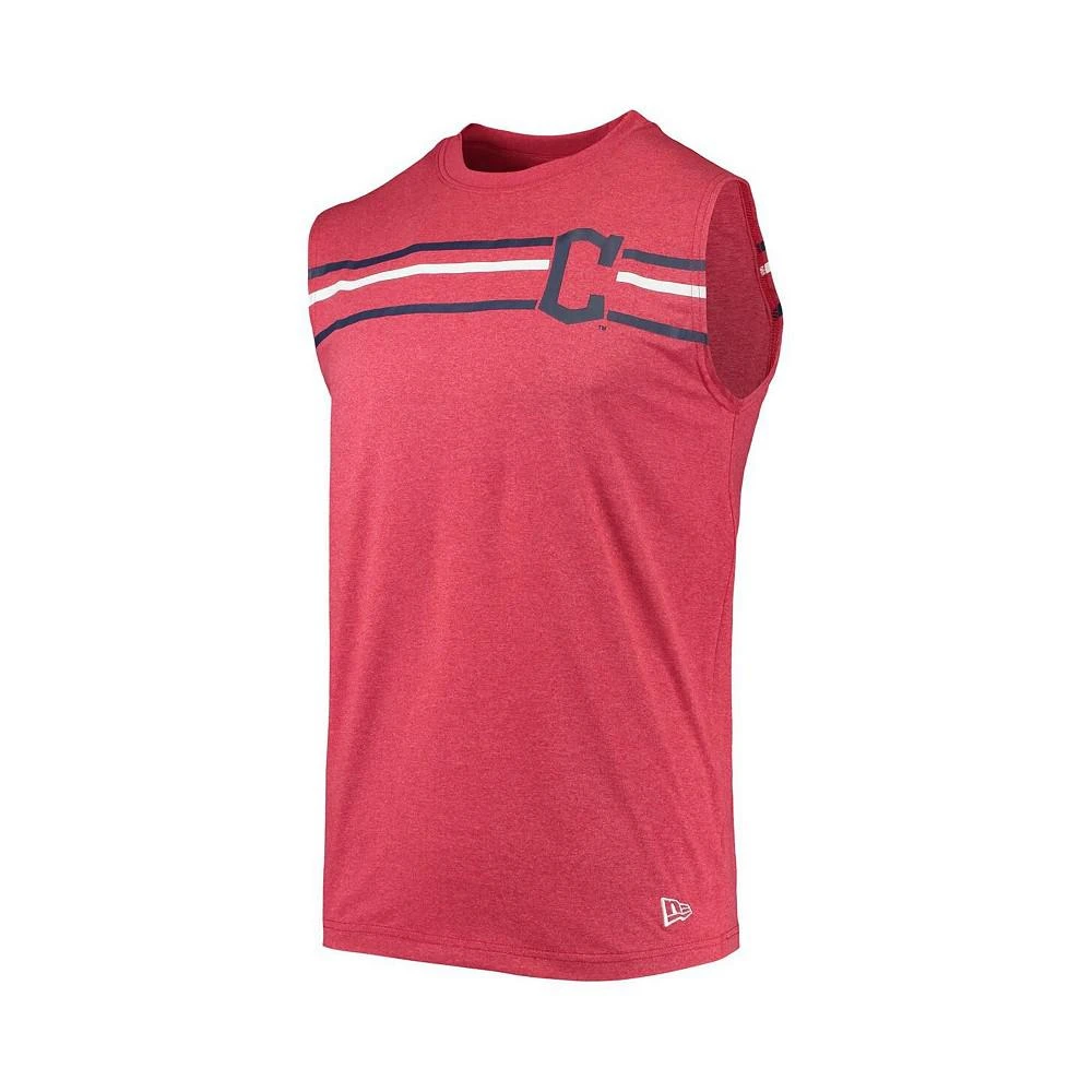 商品New Era|Men's Heathered Red Cleveland Guardians Muscle Tank Top,价格¥219,第2张图片详细描述