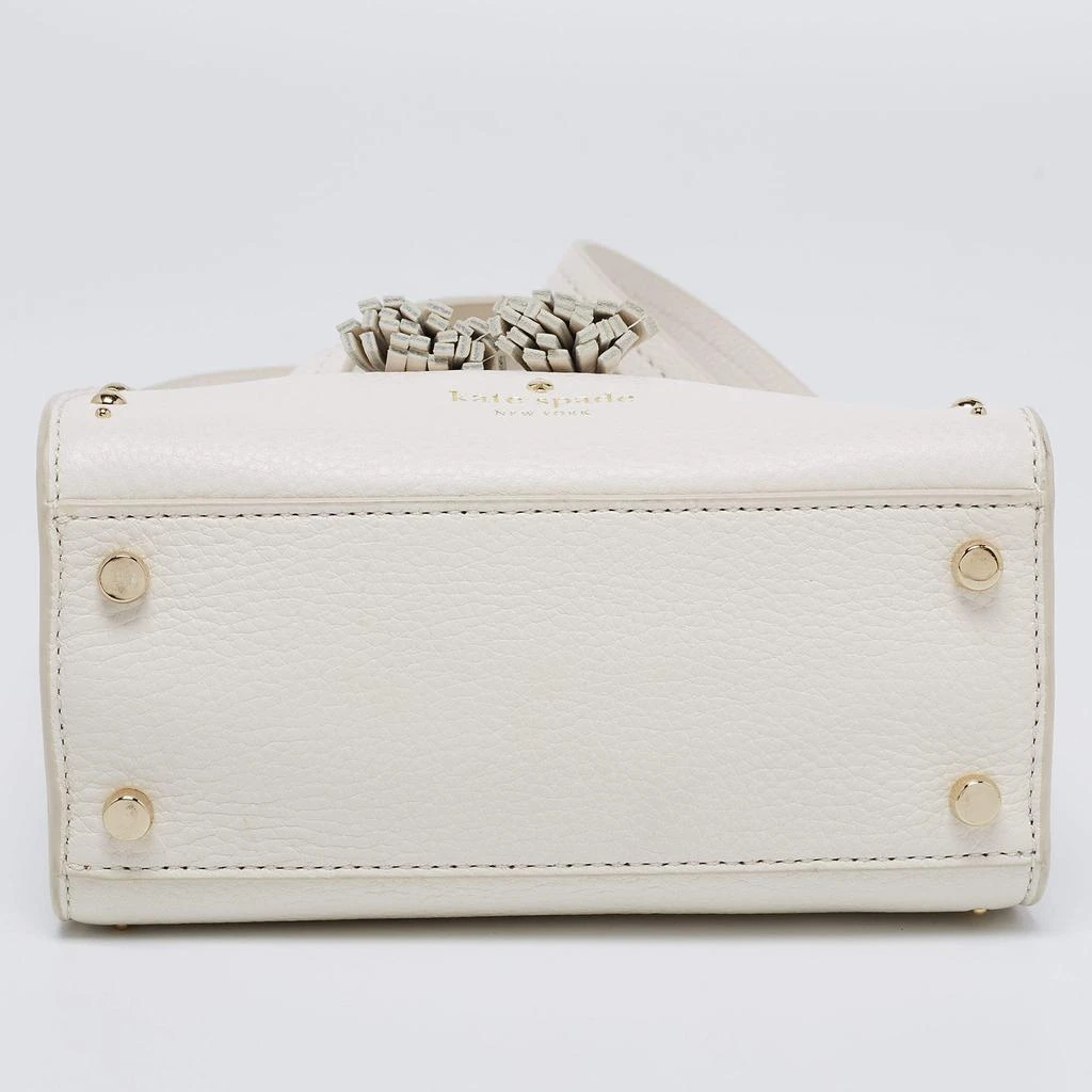 Kate Spade White Leather Holden Street Lanie Studded Tassel Tote 商品