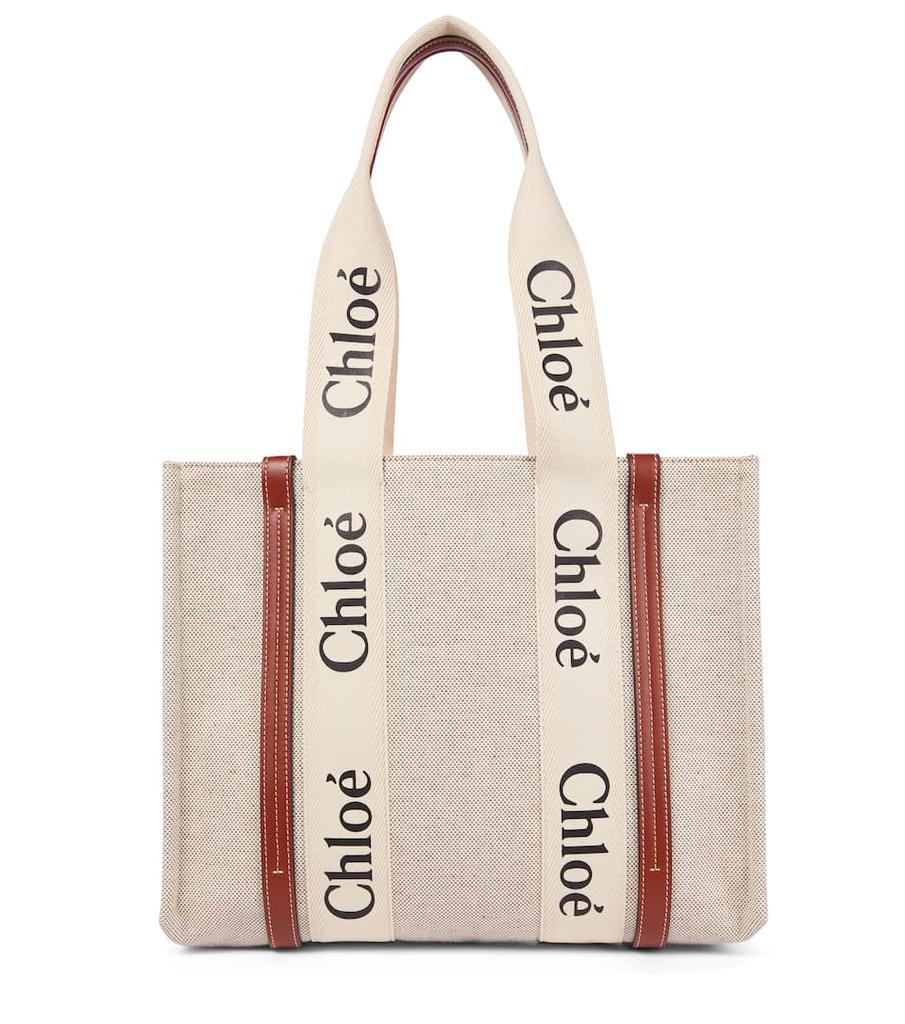 商品Chloé|Woody Medium canvas tote,价格¥6629,第1张图片