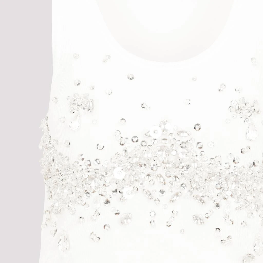 商品Bottega Veneta|BOTTEGA VENETA CRYSTAL EMBROIDERED JERSEY TANK TOP,价格¥5949,第5张图片详细描述