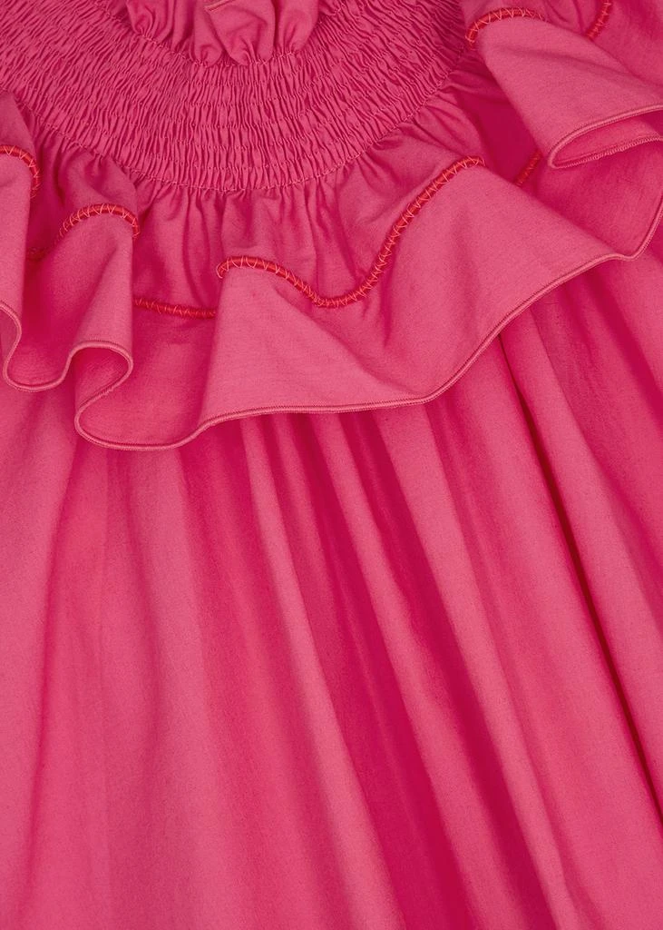 商品ROKSANDA|Afia pink ruffled cotton-poplin top,价格¥1906,第5张图片详细描述