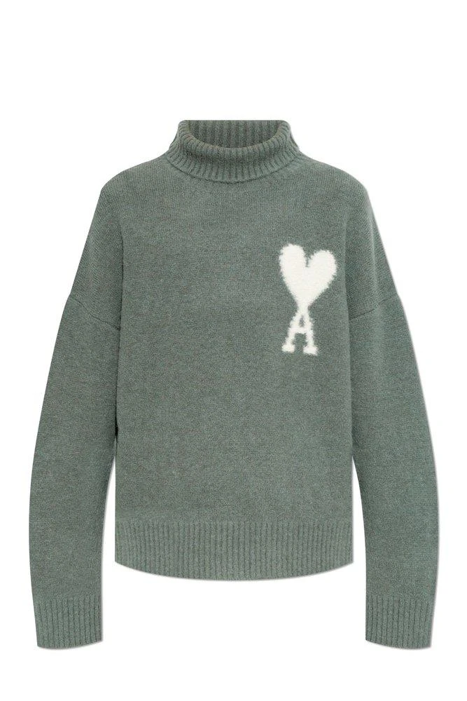 商品AMI|AMI Paris Ami de Coeur High Neck Knitted Jumper,价格¥2949,第1张图片