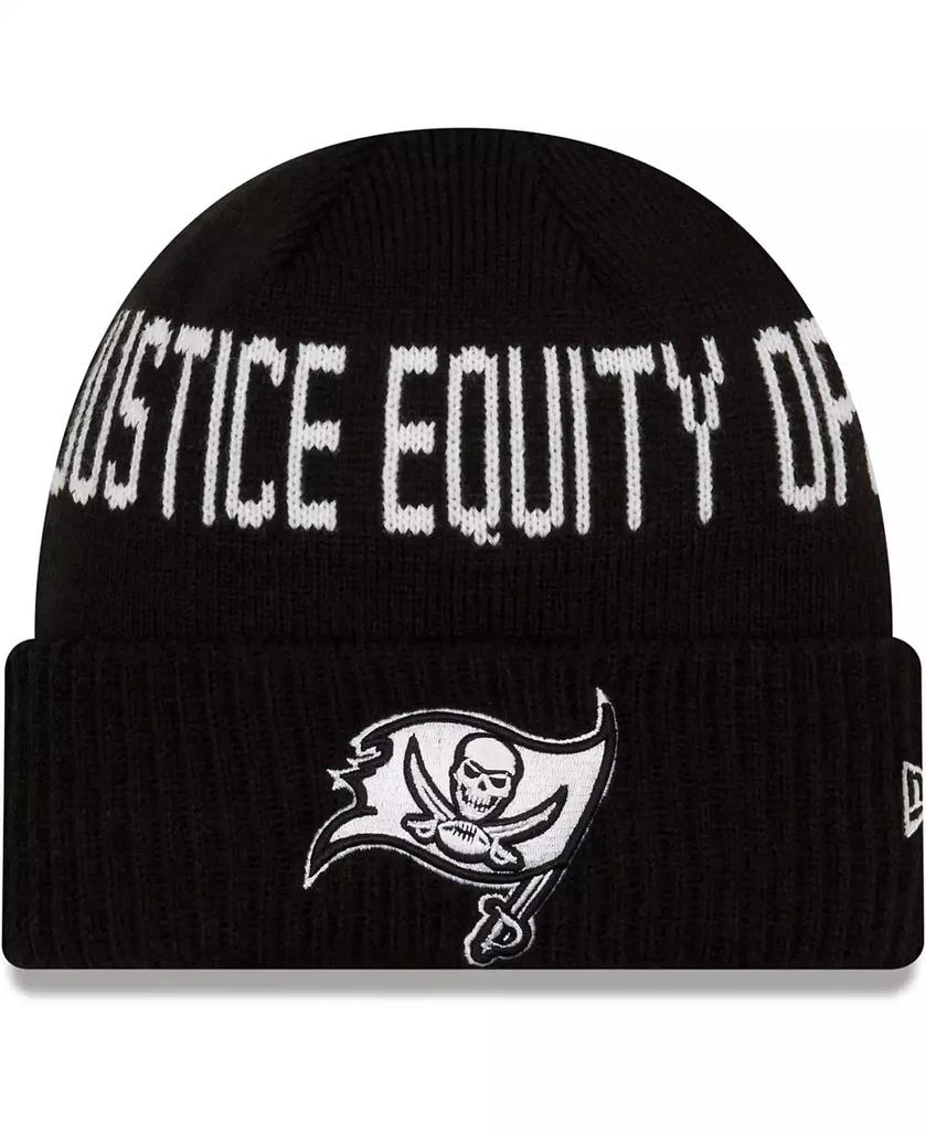 商品New Era|Men's Black Tampa Bay Buccaneers Team Social Justice Cuffed Knit Hat,价格¥240,第2张图片详细描述