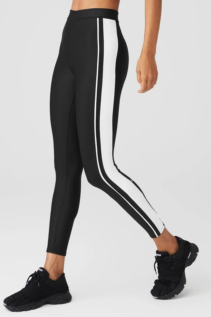 商品Alo|Airlift High-Waist 7/8 Car Club Legging - Black/White,价格¥766,第3张图片详细描述