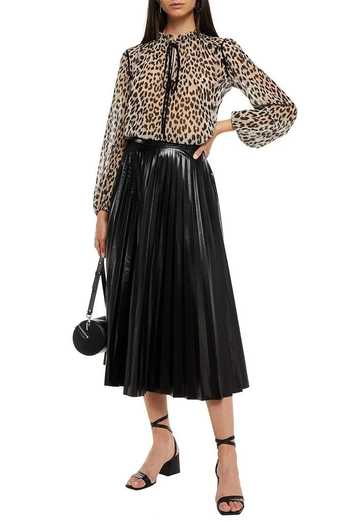 商品Maje|Lip gathered leopard-print chiffon blouse,价格¥552,第2张图片详细描述