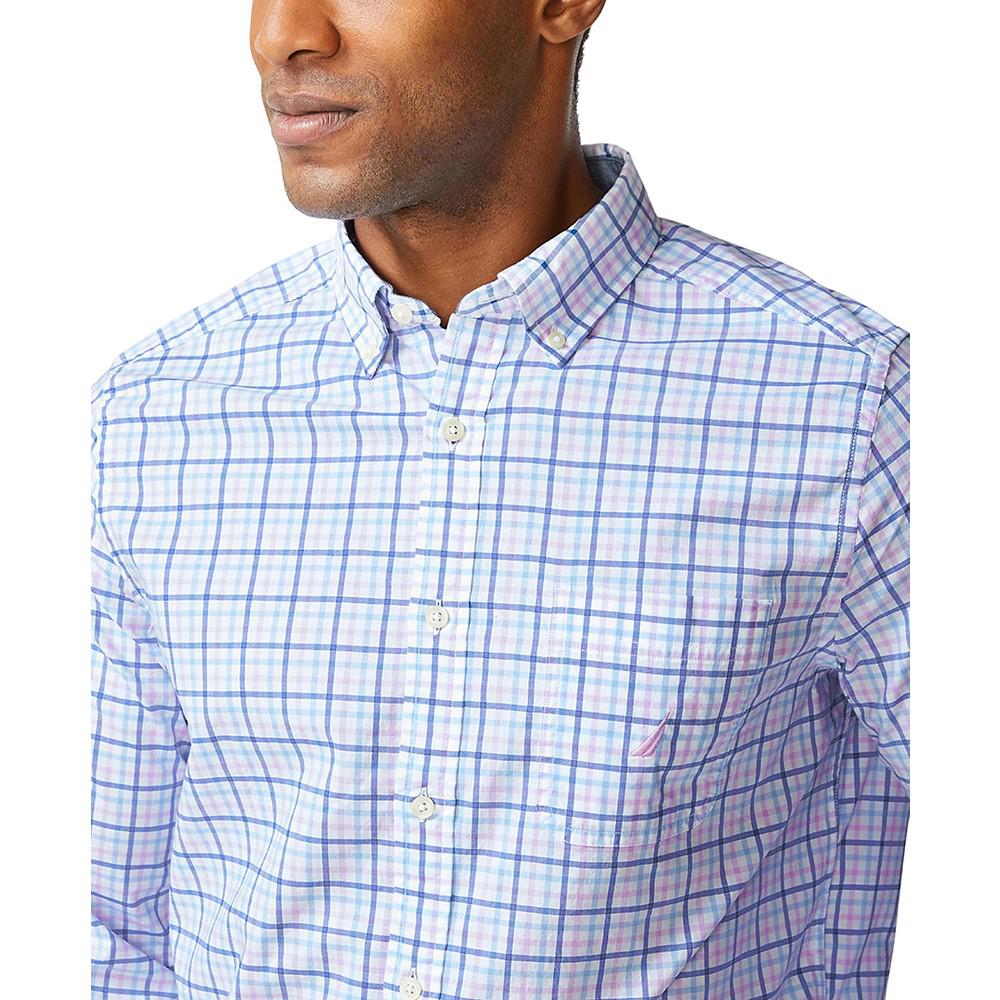 Men's Classic-Fit Long-Sleeve Gingham Poplin Shirt商品第3张图片规格展示