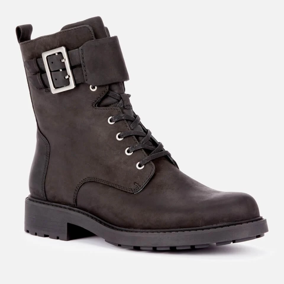 商品Clarks|CLARKS WOMEN'S ORINOCO 2 LEATHER LACE UP BOOTS - BLACK,价格¥199,第2张图片详细描述