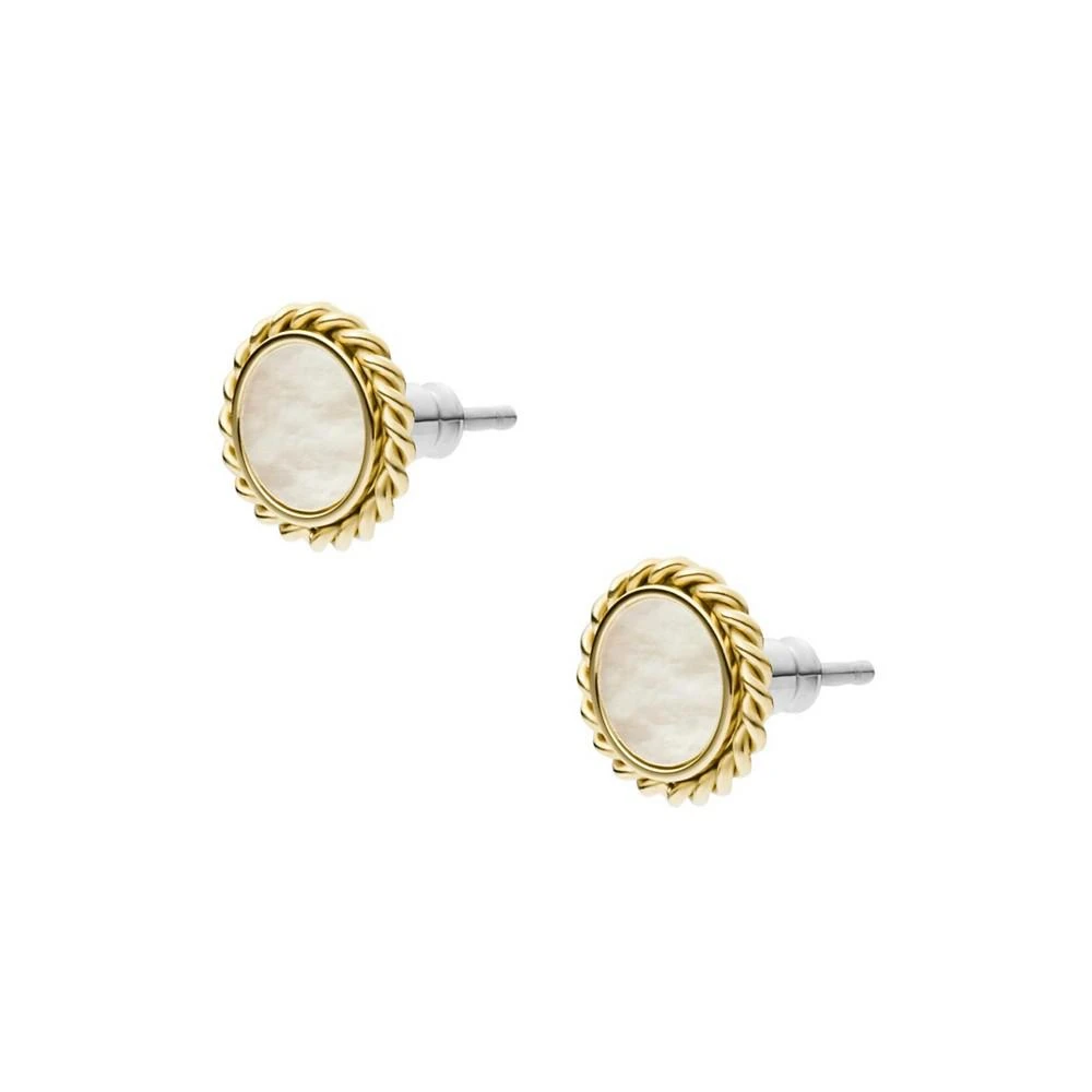 商品Fossil|Val Vintage-Like Heritage Mother of Pearl Stud Earrings,价格¥339,第2张图片详细描述