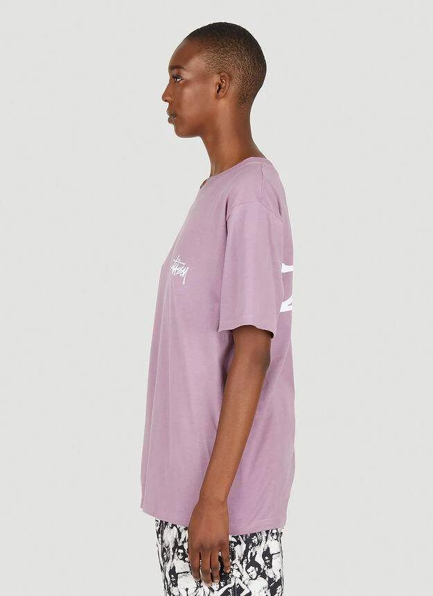 商品STUSSY|Basic Logo Print T-Shirt in Purple,价格¥349,第3张图片详细描述