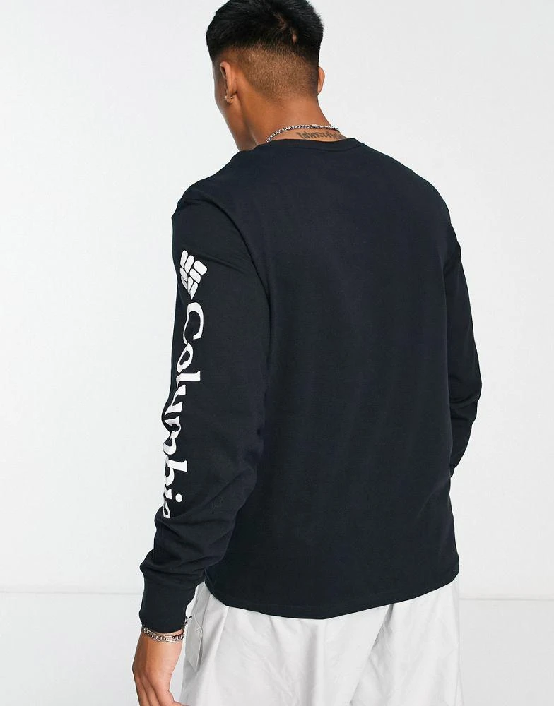 商品Columbia|Columbia North Cascades sleeve print long sleeve t-shirt in black,价格¥288,第2张图片详细描述