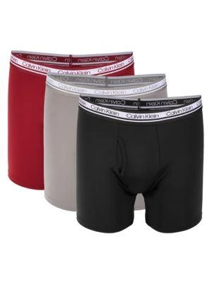 商品Calvin Klein|Aeros 3-Pack Logo Boxer Briefs,价格¥122,第1张图片