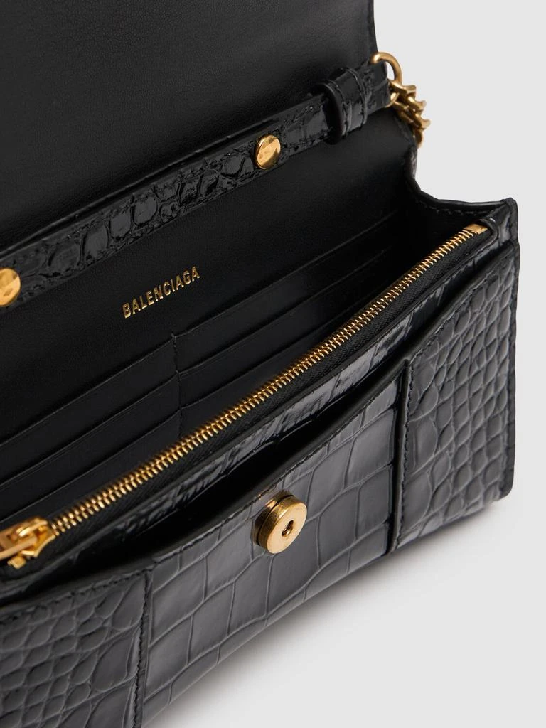 商品Balenciaga|Hourglass Leather Wallet On Chain,价格¥13533,第5张图片详细描述