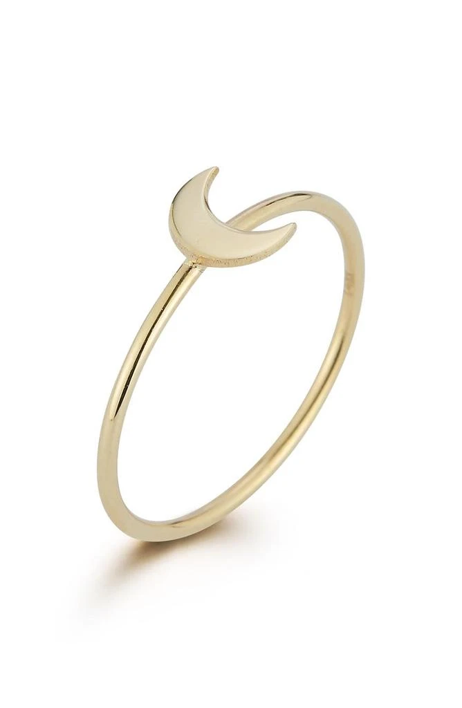 商品Ember Fine Jewelry|14K Yellow Gold Moon Ring,价格¥1542,第2张图片详细描述