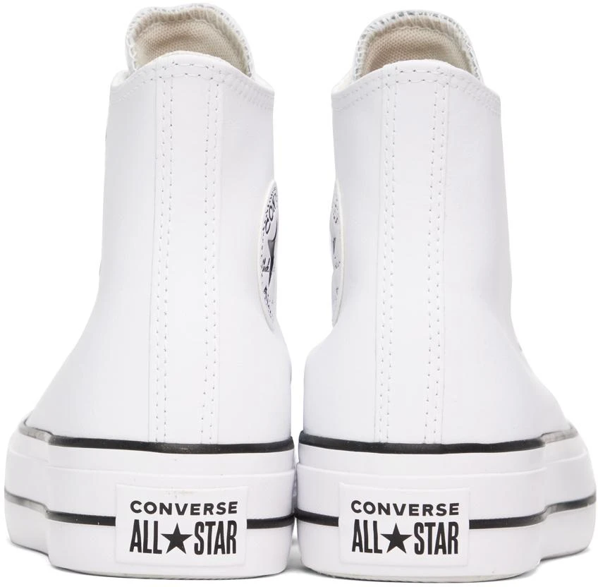 商品Converse|White Leather Chuck Taylor All Star Platform Sneakers,价格¥631,第2张图片详细描述