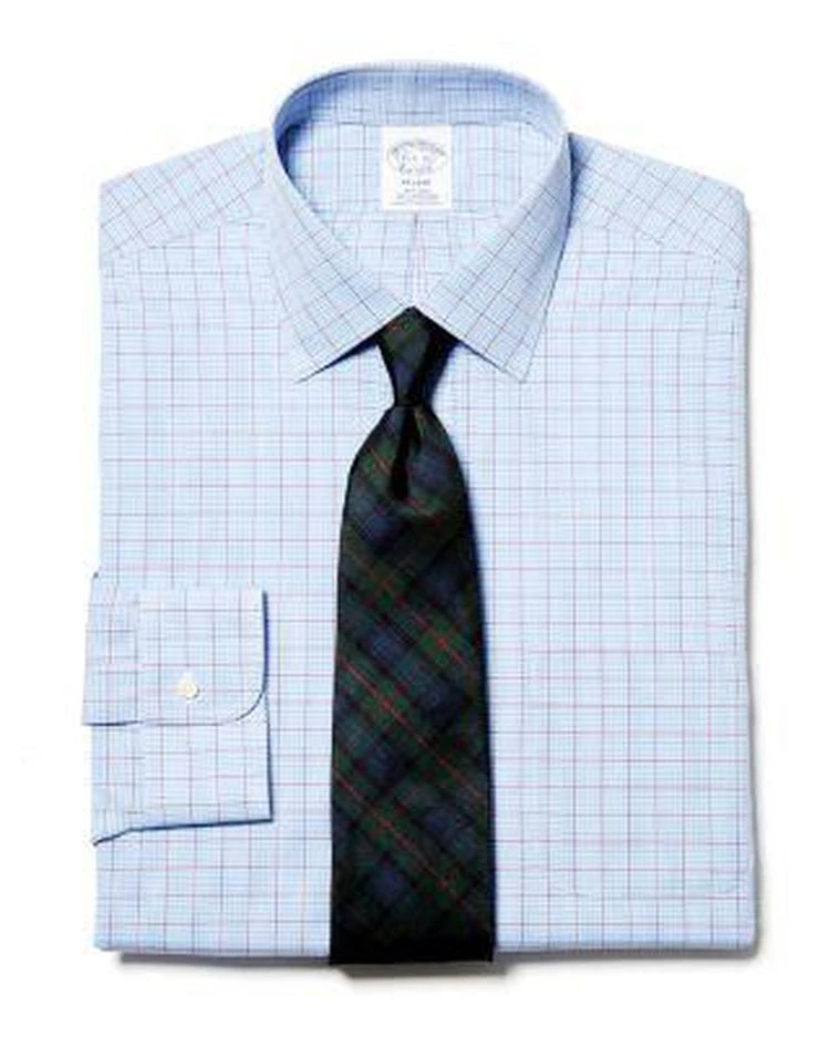 商品Brooks Brothers|Overcheck Regular Fit Dress Shirt,价格¥430,第3张图片详细描述