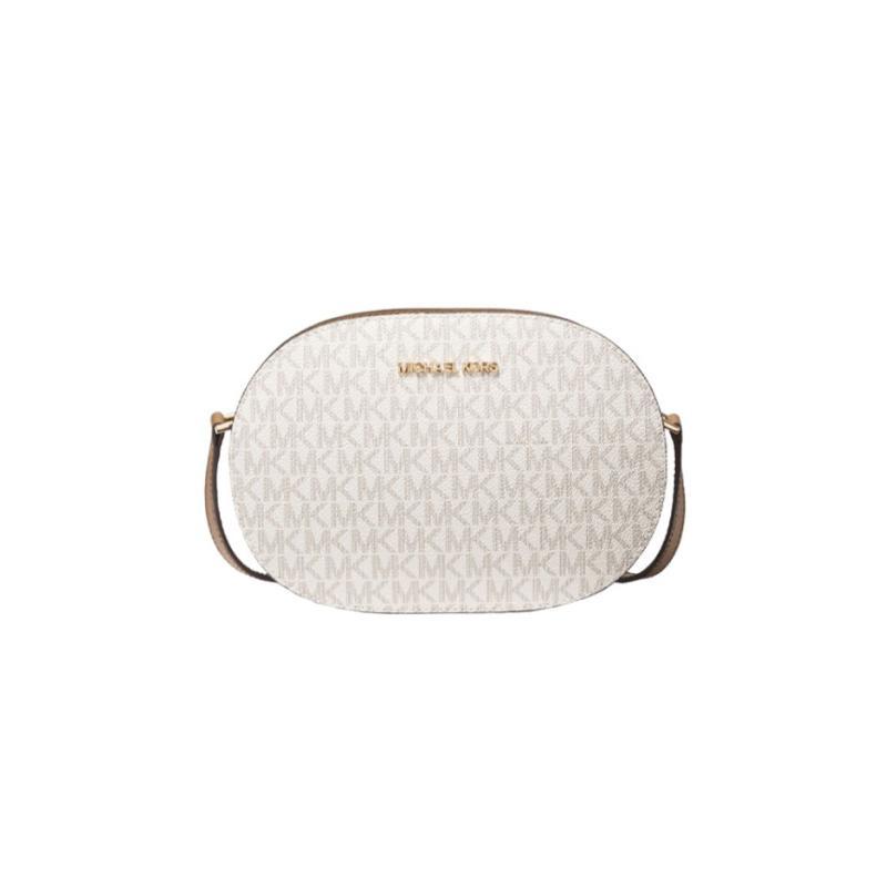 商品[国内直发] Michael Kors|MK 女包 迈克·科尔斯 MICHAEL KORS Jet Set Travel系列香草色中号徽标斜挎包 35T1GTVC2B VANILLA,价格¥1002,第1张图片