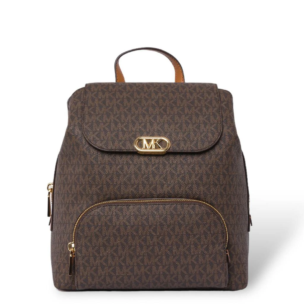 商品Michael Kors|Michael Michael Kors Logo Plaque Monogram-Patterned Backpack,价格¥3093,第1张图片