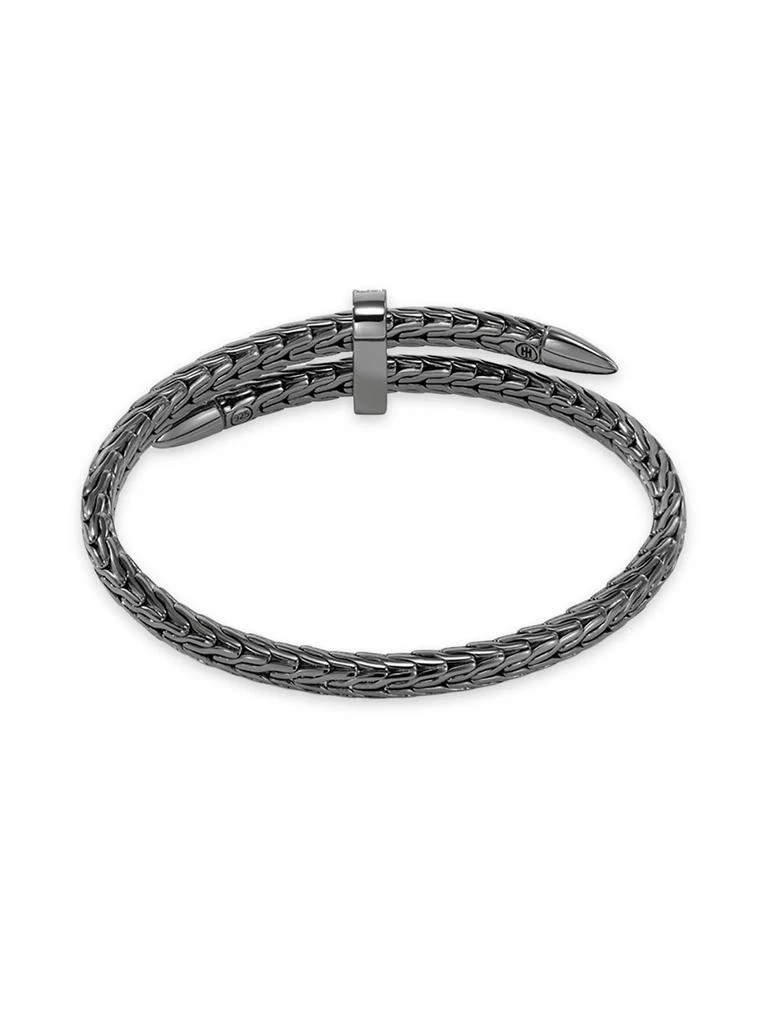 Spear Black-Rhodium-Plated & 0.24 TCW Diamond Bypass Flexible Cuff 商品