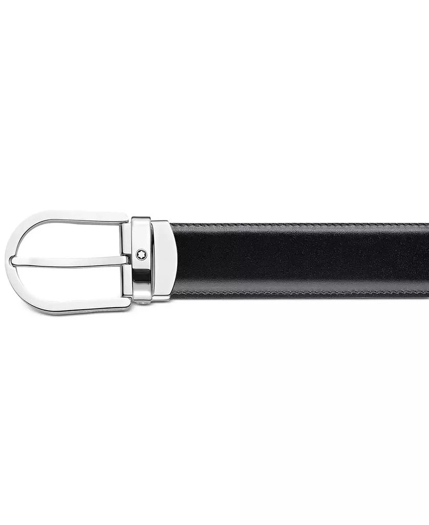 商品MontBlanc|Men's Horseshoe Buckle Italian Leather Belt,价格¥2637,第2张图片详细描述
