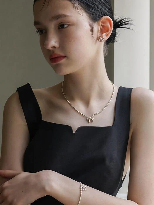 商品FLOWOOM|Love Knot Pearl Necklace-egg,价格¥1043,第4张图片详细描述