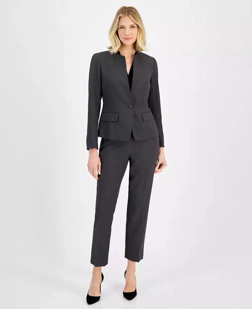 商品Le Suit|Single-Button Blazer and Slim-Fit Pantsuit, Regular and Petite Sizes,价格¥674,第1张图片