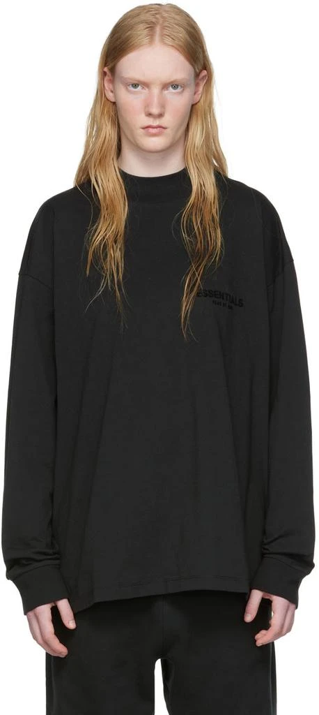 商品Essentials|黑色棉质长袖 T 恤,价格¥264,第1张图片
