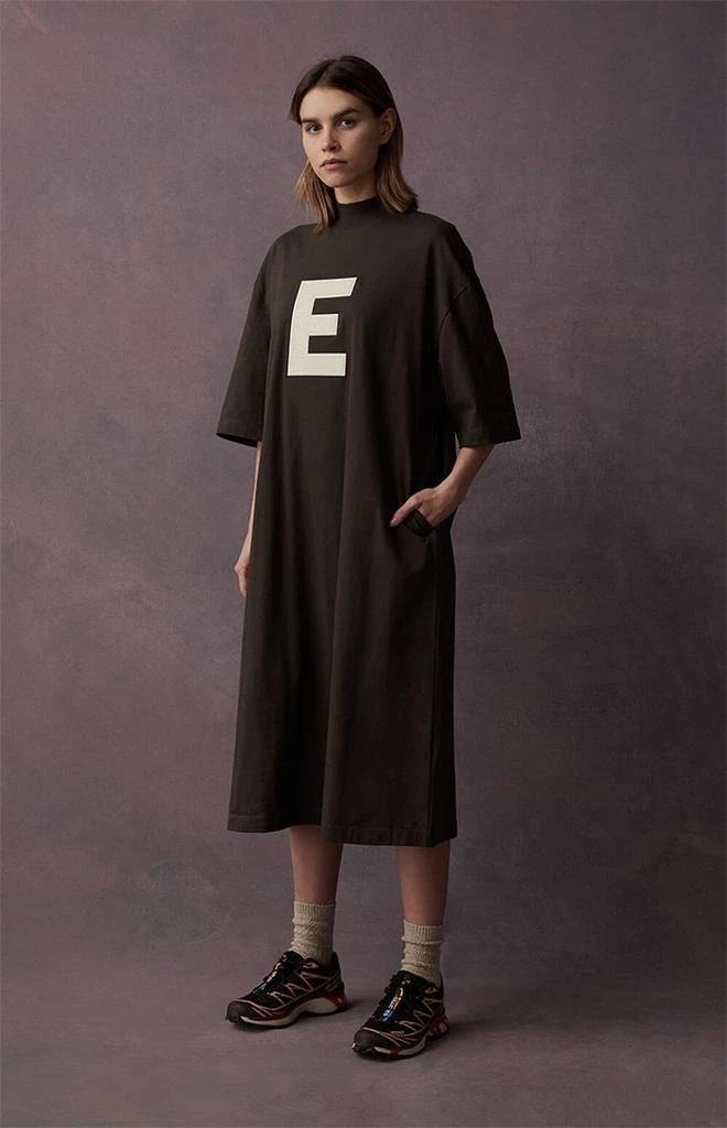 商品Essentials|Women's Off Black 3/4 Sleeve T-Shirt Dress,价格¥263,第2张图片详细描述