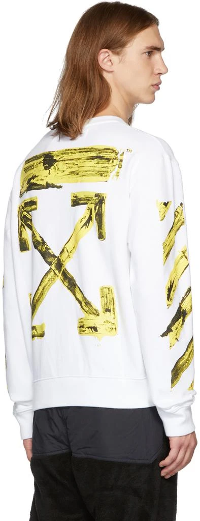 商品Off-White|SSENSE Exclusive White & Yellow Painted Arrows Sweatshirt,价格¥1665,第3张图片详细描述