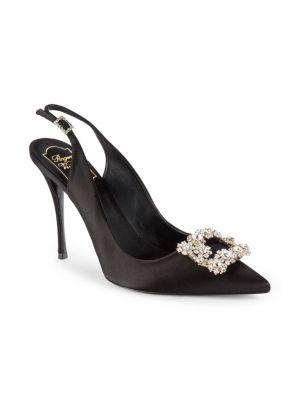 Embellished Point Toe Slingback Sandals商品第2张图片规格展示