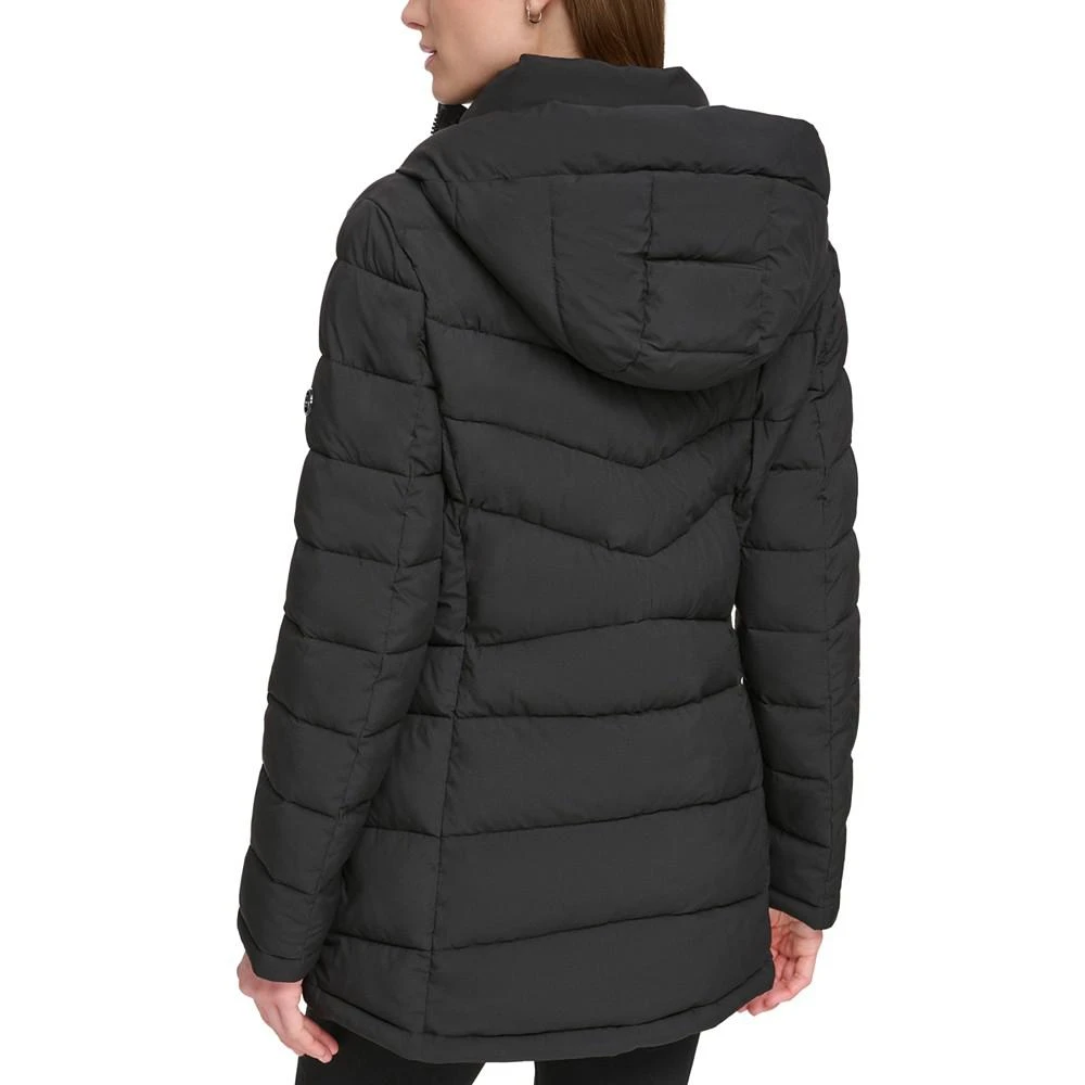 商品Calvin Klein|Women's Stretch Hooded Puffer Coat, Created for Macy's,价格¥639,第2张图片详细描述