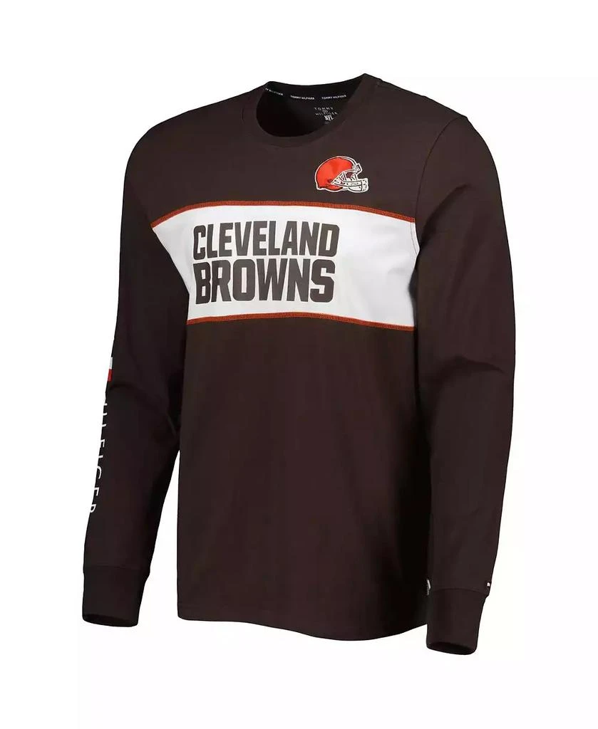 商品Tommy Hilfiger|Men's Brown Cleveland Browns Peter Team Long Sleeve T-shirt,价格¥359,第4张图片详细描述