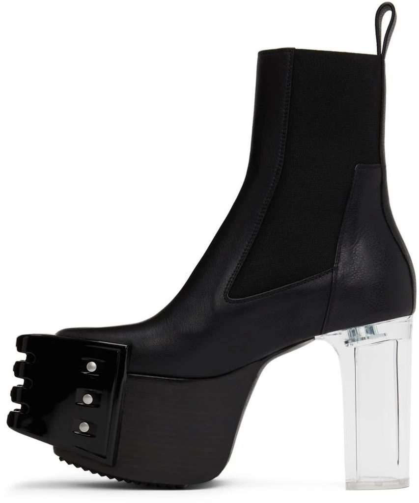 商品Rick Owens|Black Grilled Platform Boots,价格¥12968,第3张图片详细描述