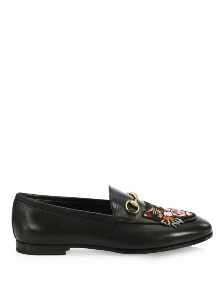 商品Gucci|Gucci - Jordaan Leather Loafers with Angry Cat,价格¥6375,第5张图片详细描述