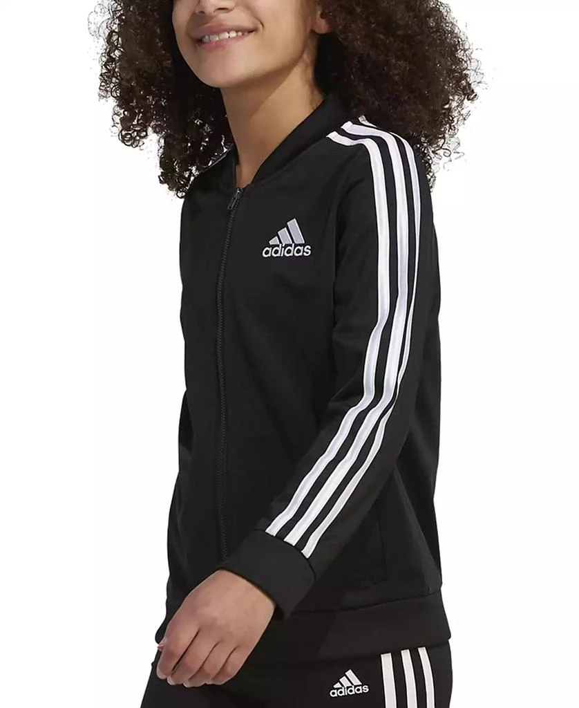 商品Adidas|Big Girls Zip Front Tricot Bomber Jacket, Extended Sizes,价格¥117,第2张图片详细描述