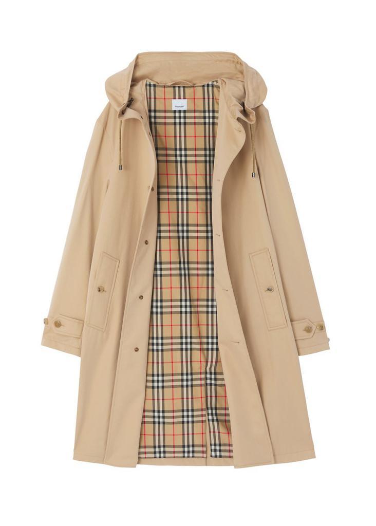 商品Burberry|Cotton gabardine hooded car coat,价格¥15212,第6张图片详细描述