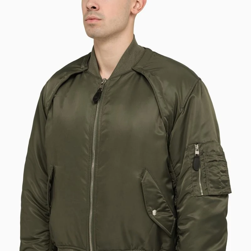商品Alexander McQueen|Alexander McQueen Convertible khaki nylon bomber jacket,价格¥18341,第4张图片详细描述