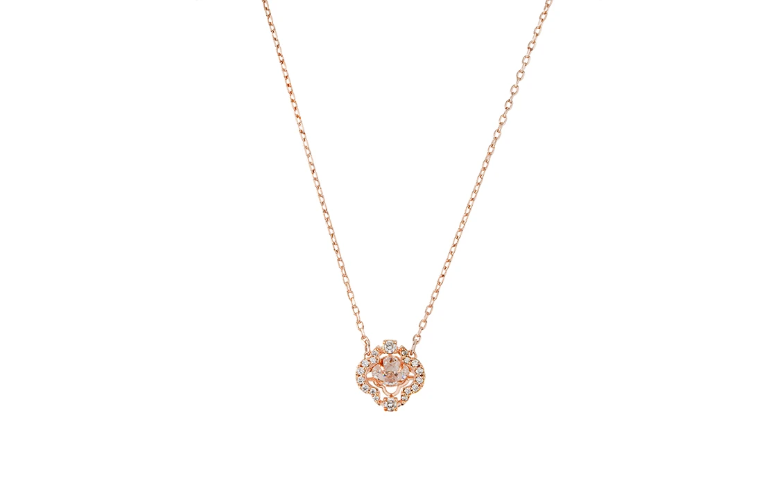 商品[国内直发] Swarovski|施华洛世奇 幸运四叶草 水晶 项链 女款 玫瑰金色,价格¥640,第5张图片详细描述