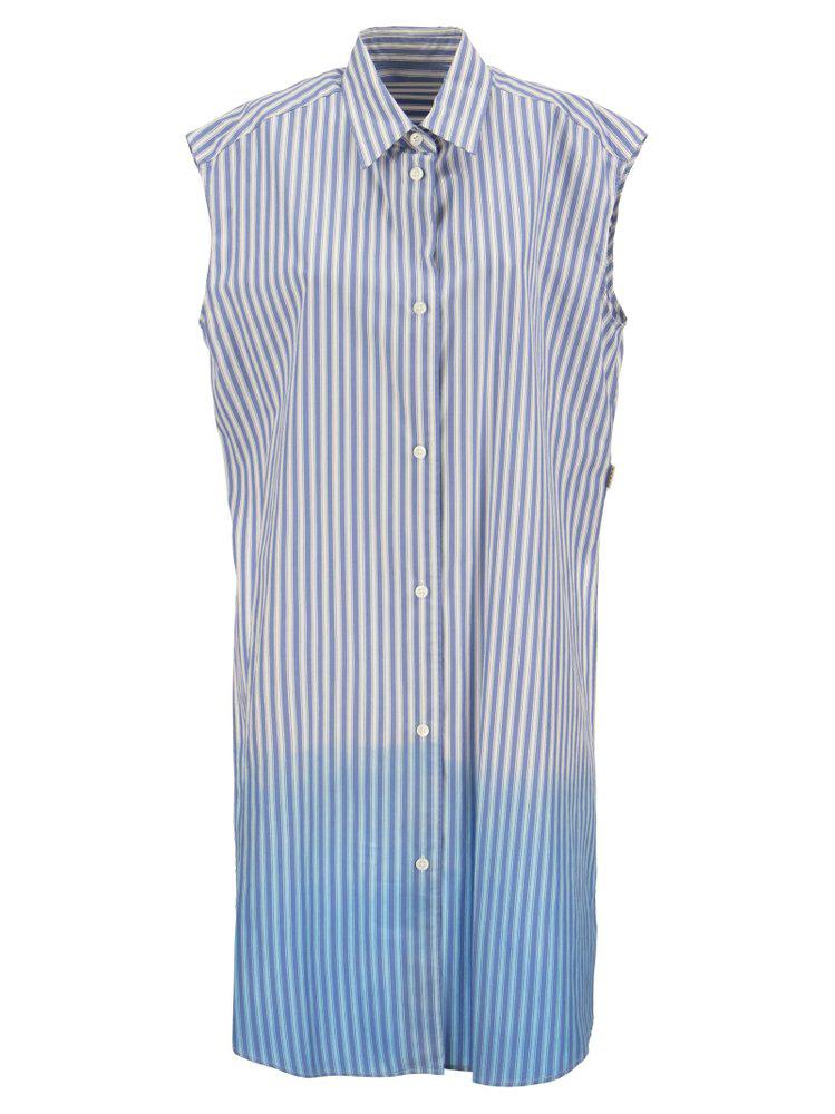 Marni High-Low Hem Striped Sleeveless Shirt商品第1张图片规格展示