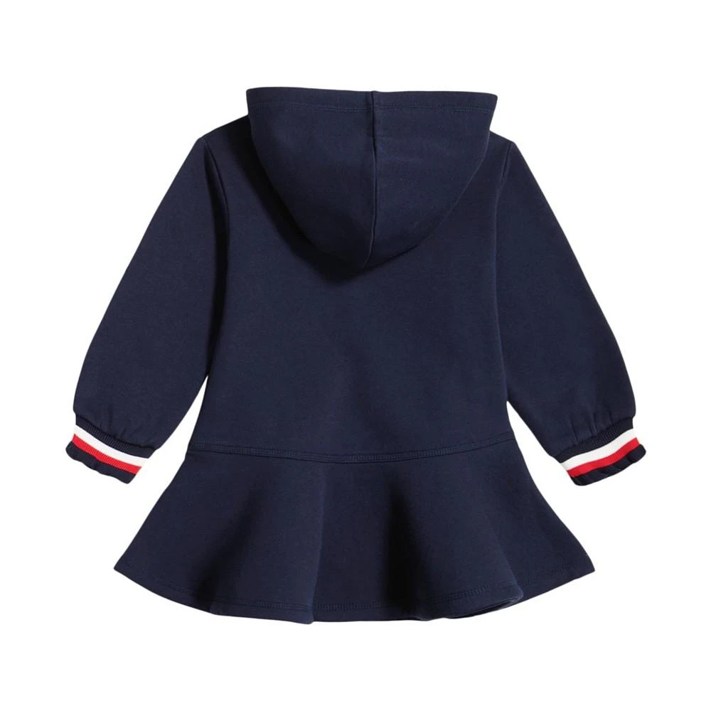 商品Tommy Hilfiger|Toddler Girls One Piece Fleece Flounce-Hem Hoodie Dress with Faux Crossbody,价格¥252,第2张图片详细描述