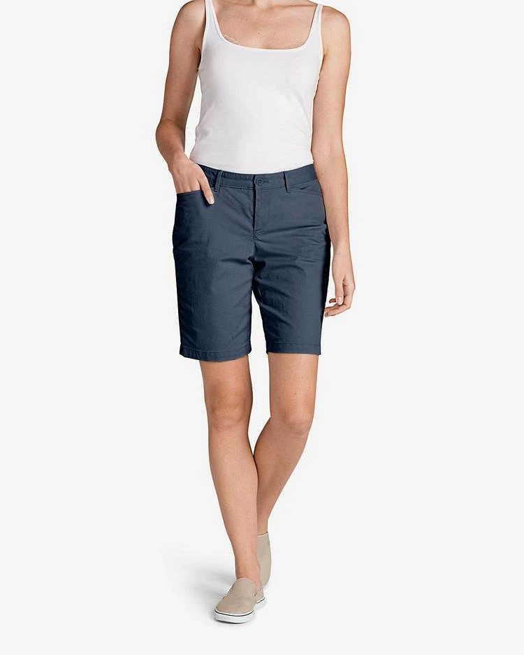 商品Eddie Bauer|女士Women's Legend Wash Curvy Stretch Shorts - 10",价格¥224-¥335,第3张图片详细描述