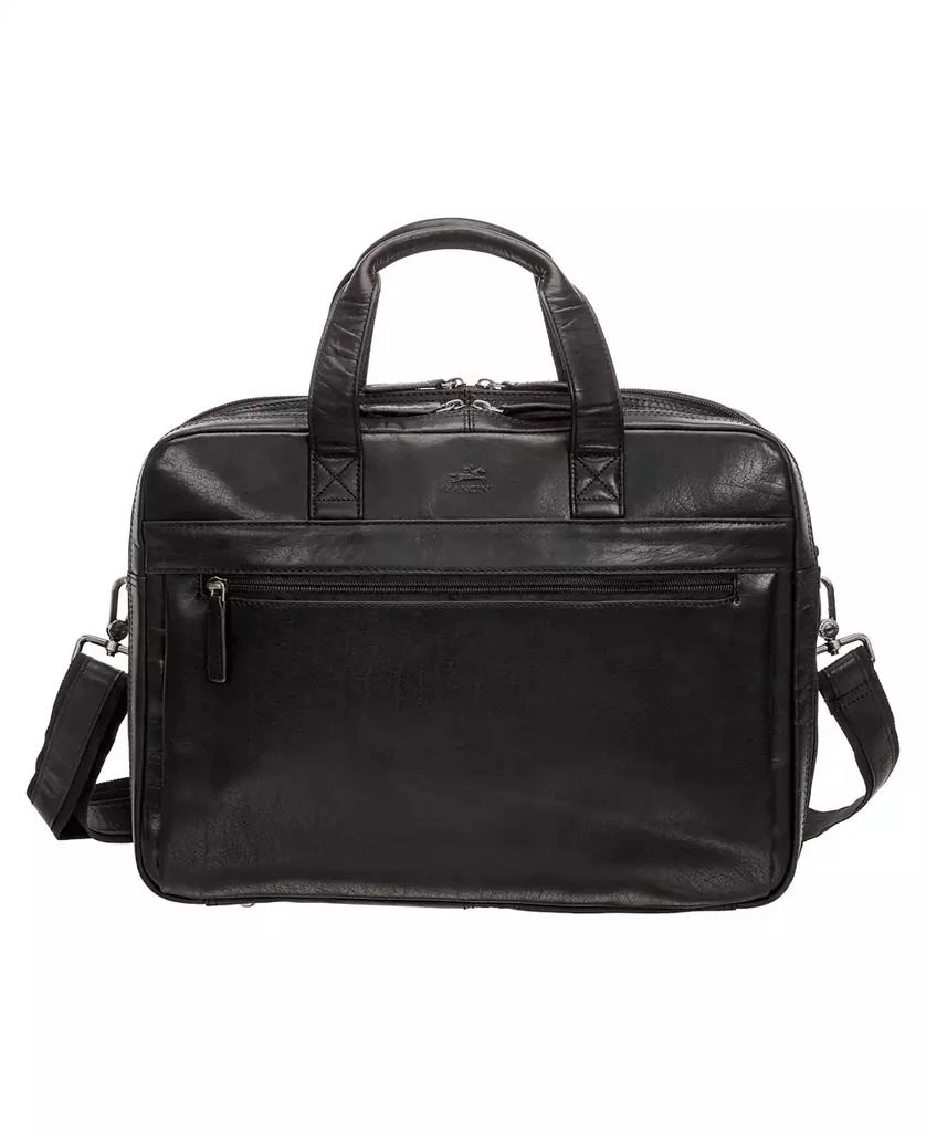 商品Mancini Leather Goods|Men's Buffalo Double Compartment Briefcase for 15.6" Laptop and Tablet,价格¥2184,第1张图片