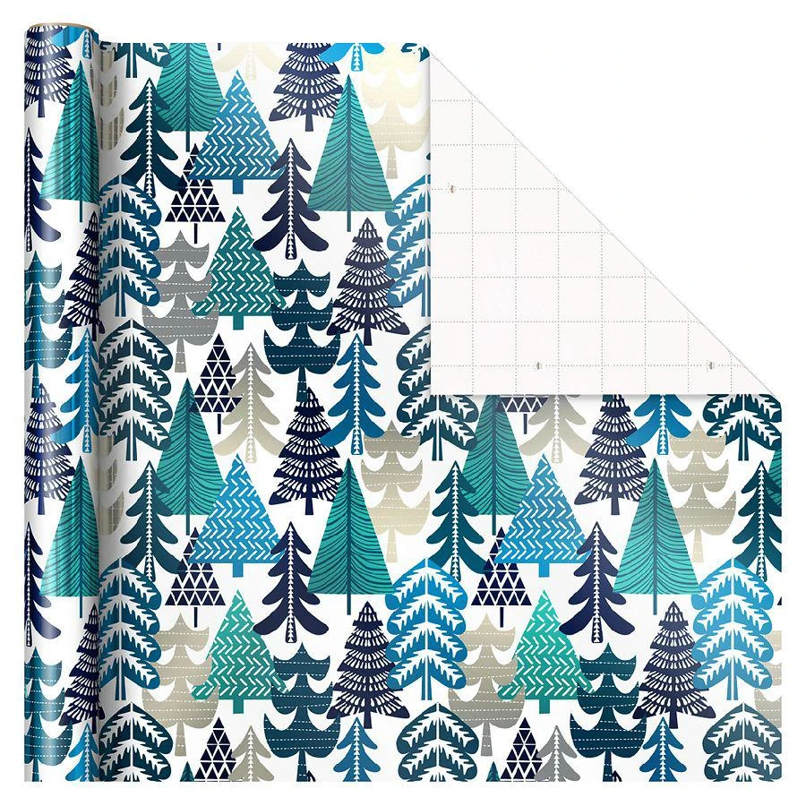 商品Hallmark|Blue Foil Christmas Wrapping Paper,价格¥112,第5张图片详细描述