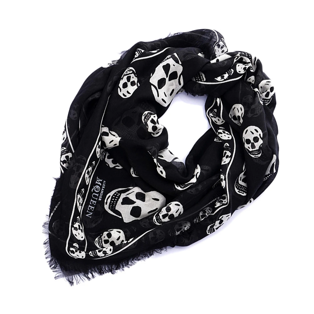 ALEXANDER MCQUEEN 黑色男士围巾 110640-4943Q-1078 商品