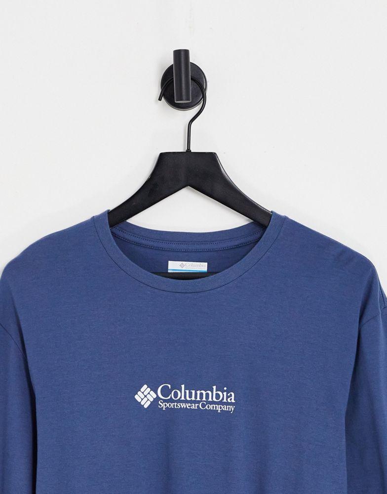 Columbia Hopedale long sleeve t-shirt in navy Exclusive at ASOS商品第4张图片规格展示