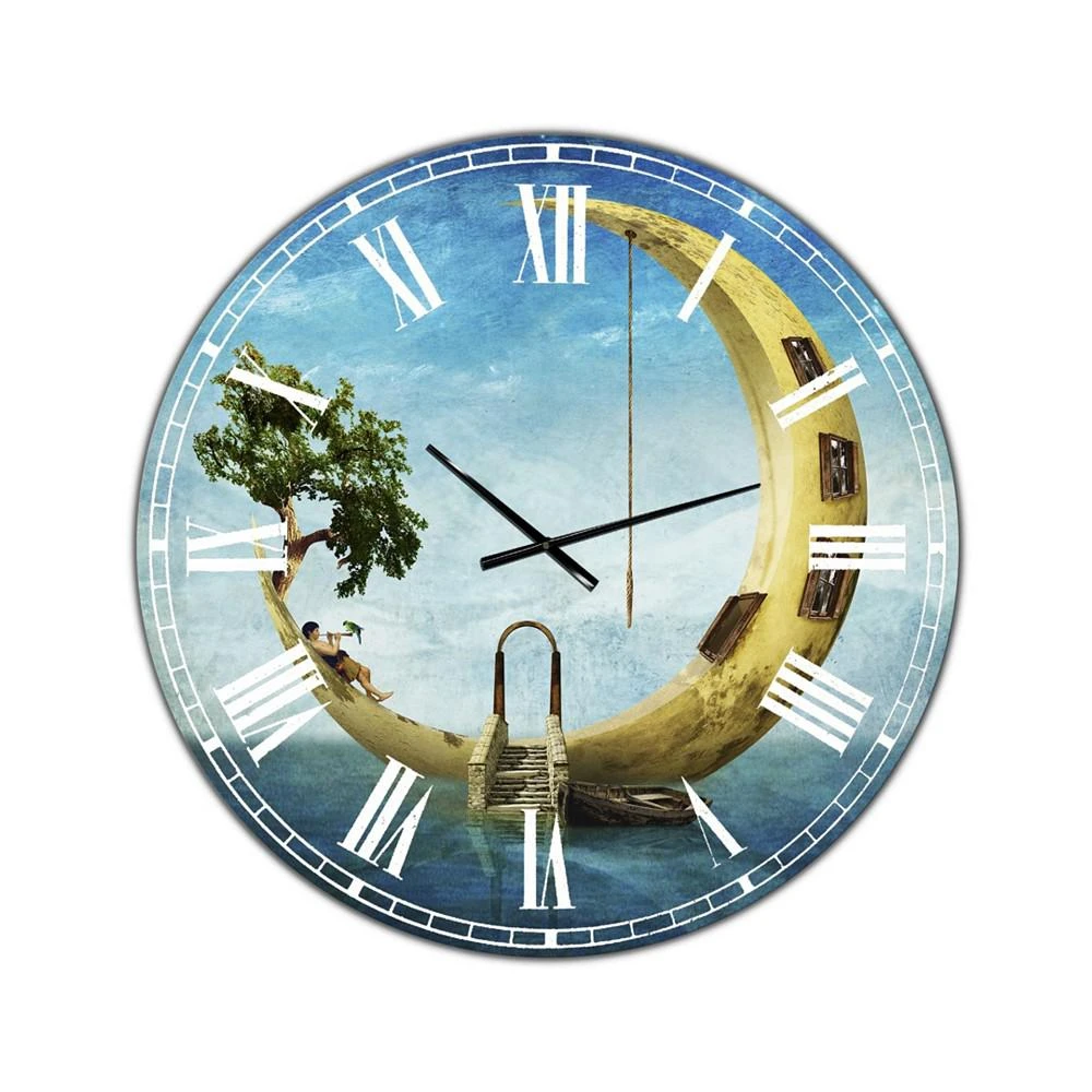 商品Designart|Home Sweet Moon Large Modern Wall Clock - 36 x 36,价格¥2113,第1张图片