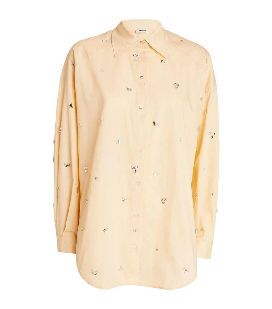 商品Sandro|Embellished Oversized Shirt,价格¥2974,第1张图片