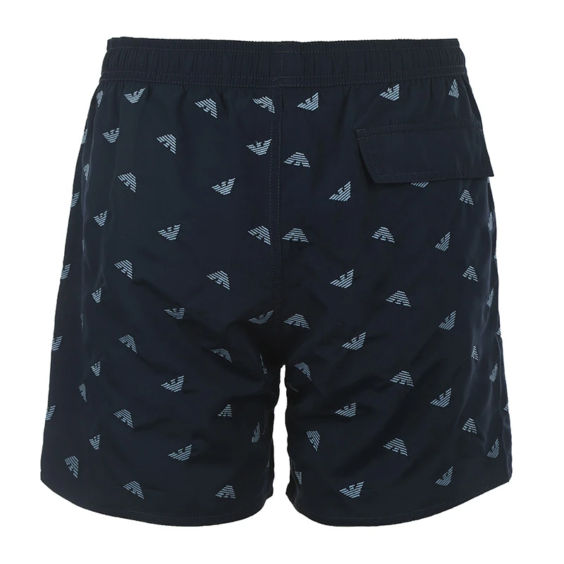 商品[国内直发] Emporio Armani|阿玛尼 SS23 老鹰图案徽标刺绣沙滩裤 男款 深蓝,价格¥1665,第3张图片详细描述