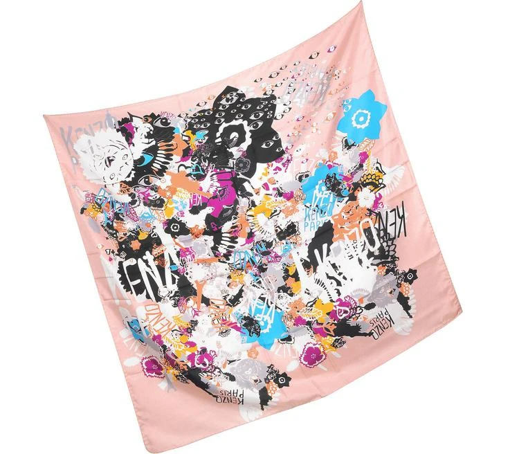 商品Kenzo|Kenzo 高田贤三 纯丝印花围巾,价格¥1242,第2张图片详细描述