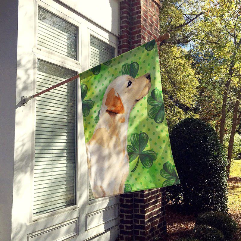 商品Caroline's Treasures|28 x 40 in. Polyester Yellow Labrador #2 St. Patrick's Flag Canvas House Size 2-Sided Heavyweight,价格¥329,第2张图片详细描述